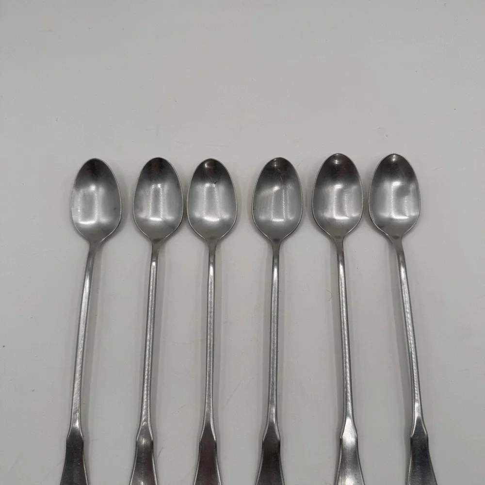 Oneida Community Stainless Patrick Henry Iced Tea Spoons Set of 6 Long Handle